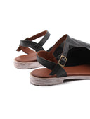 Sandalo flat in pelle morbida donna