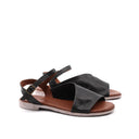 Sandalo flat in pelle morbida donna