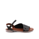 Sandalo flat in pelle morbida donna