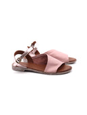 Sandalo flat in pelle morbida donna