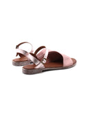 Sandalo flat in pelle morbida donna