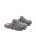 Ciabatta con fibbia in feltro da donna