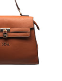 Borsa a mano da donna con dettagli oro