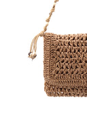 Borsa a tracolla in carta con perline