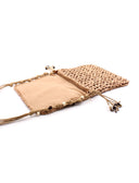 Borsa a tracolla in carta con perline