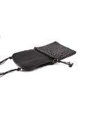 Borsa a tracolla in carta con perline