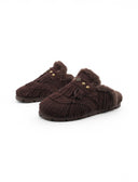 Kayla sabot scamosciato con frange