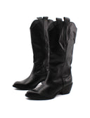 Stivale texano in vera pelle da donna