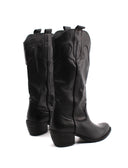 Stivale texano in vera pelle da donna