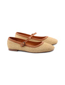 Ballerina mary jane in rafia da donna