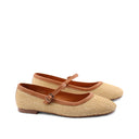 Ballerina mary jane in rafia da donna