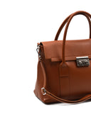 Borsa in vera pelle chiusura a scatto