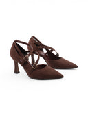 Décolleté slim strap scamosciata donna