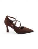 Décolleté slim strap scamosciata donna