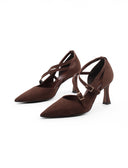 Décolleté slim strap scamosciata donna