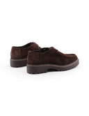 Stringata moc toes in pelle scamosciata