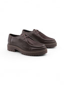 Stringata moc toes in pelle da donna