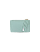 Portachiavi con zip in pelle da donna