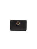 Portachiavi con zip in pelle da donna