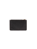 Portachiavi con zip in pelle da donna