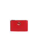 Portachiavi con zip in pelle da donna