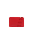 Portachiavi con zip in pelle da donna