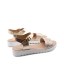 Sandalo oro da bimba con glitter