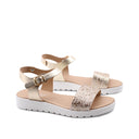 Sandalo oro da bimba con glitter