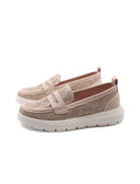 Mocassino laminato da donna