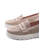 Mocassino laminato da donna