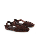 Sandalo ragnetto in vera pelle da donna