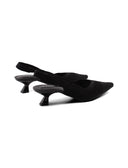 Décolleté slingback in maglia bicolore