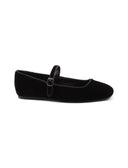 Ballerina mary jane in velluto da donna