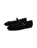 Ballerina mary jane in velluto da donna