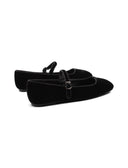 Ballerina mary jane in velluto da donna