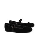 Ballerina mary jane in velluto da donna