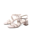 Sandalo vegan donna con tacco a blocco