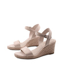 Sandalo con zeppa in corda da donna