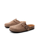Sabot in scamosciato con fibbia donna