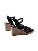 Sandalo con zeppa in corda da donna