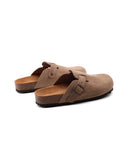 Sabot in scamosciato con fibbia donna
