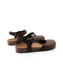 Sandalo donna in vera pelle con fibbia