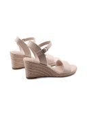Sandalo con zeppa in corda da donna