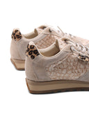 Sneaker in pelle effetto pitone donna