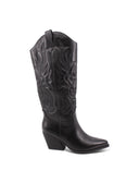 Stivale texano con ricami da donna