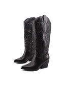 Stivale texano con ricami da donna