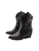 Stivaletto texano nero da donna