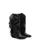 Stivale texano con frange da donna