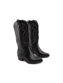 Stivale texano con ricami da donna