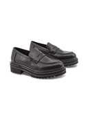 Mocassino chunky nero da donna
